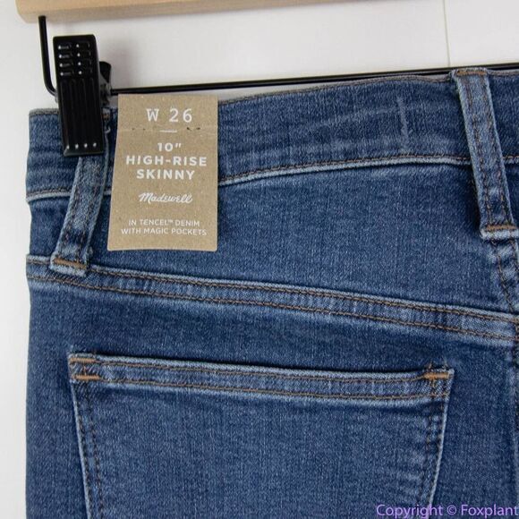 NEW Madewell 10" High-Rise Skinny Jeans‎ in Wendover Wash: TENCEL™, 26 - Picture 14 of 15